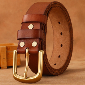 Cinturón de Cuero Genuino Personalizado para Hombre con Hebilla de Aleación, Estilo Casual, Producto de Cuero Genuino - Product Image 2