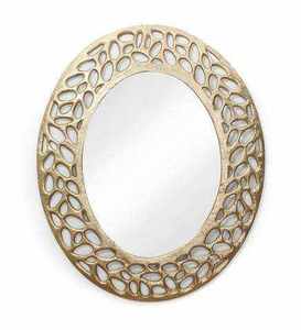 Carving Style Frame Superior Quality <b>Wall</b> <b>Mirror</b> Silver Finished Metal <b>Mirror</b> <b>for</b> Home Hotel Restaurant Use <b>Wall</b> <b>Mirror</b> In Oval - Product Image 2