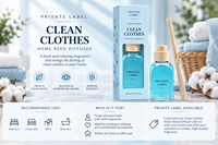 Diffuseur de parfum pour vêtements Private Label Clean Clothes 250ml |   Parfum d'ambiance frais et propre pour la maison |   Fabricant OEM Espagne
