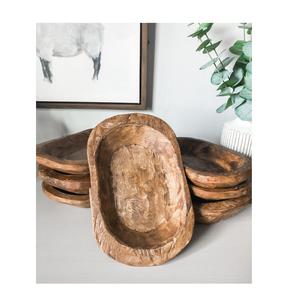 ชามแป้งทำจากไม้แบบโบราณชามแป้งสำหรับตกแต่งบ้านใช้ในห้องครัว - Product Image 6