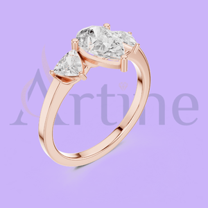 Bague délicate en or massif 10 carats pour femme - Product Image 1