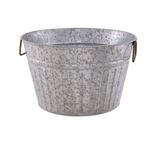 Cubo redondo de Metal y hierro con acabado de pátina, con un solo Mango, herramienta de limpieza del hogar y accesorios - Product Image 6