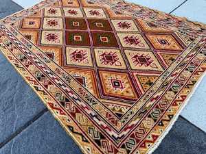 Meilleure vente de tapis en laine antique fait à la main rouge vert Vintage Design tapis nouveau Type afghan kazak prière tribale exercice abstrait - Product Image 4