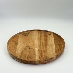 Assiette ronde en bois d'acacia, plateau en bois rond, assiette de présentation en bois pour sandwichs, plats, collations, desserts, nettoyage facile, léger - Product Image 1