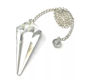 Pendentifs de radiesthésie en quartz naturel transparent, facettés en forme de cône, de qualité supérieure, en agate, pour le Feng Shui et l'amour - Vente en gros - Product Image 1