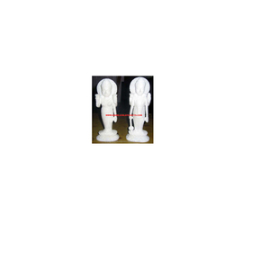 Statues de Lord Vishnu et Laxmi en marbre blanc, en marbre de Makrana, pour la religion hindoue, décoration intérieure. - Product Image 1