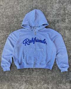 OEM personalizado 100% alta calidad Unisex pulóver Sudadera con capucha para hombre de gran tamaño gráfico algodón poliéster 280 320 GSM patrón sólido bordado - Product Image 1