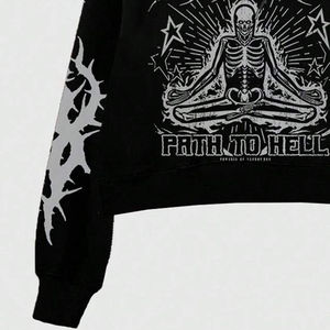 Conjunto de Sudadera con Capucha y Pantalones Deportivos con Logotipo Personalizado Premium, Ropa Urbana Unisex de Alta Calidad, Sudadera Informal de Manga Larga con Pantalones Deportivos, Conjunto de Dos Piezas - Product Image 4