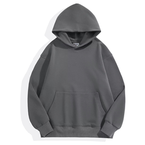 Sudadera con Capucha de Forro Polar Extra Grande para Hombre, de Invierno, con Estampado Puff y Bordado Liso Personalizado de Alta Calidad, Impermeable y Ecológica, 100% - Product Image 1