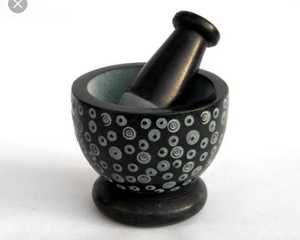 Ensemble de mortier et pilon en marbre de haute qualité Vente chaude Pilon de mortier en marbre noir élégant de haute qualité par Tayyab Handicraft - Product Image 1