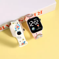 Jam tangan Digital anak laki-laki perempuan jam tangan Chronograph waktu ganda tali TPU kustom OEM ODM grosir