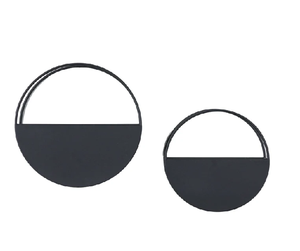 Jardinières suspendues rondes en métal, décoration rustique en métal pour la maison, parfaites pour le balcon et la décoration intérieure - Product Image 1