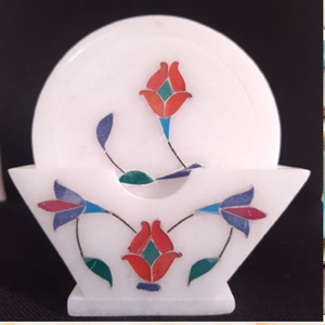 ชุดจานรองแก้วลายเรขาคณิตสองสีเทาและขาวที่มีลวดลายโดดเด่นนี้มีจำหน่ายในราคาขายส่ง - Product Image 2