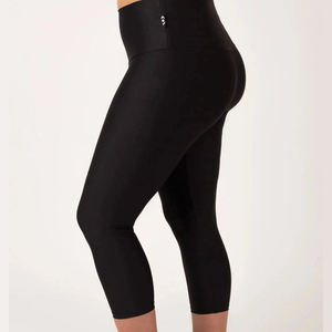 Vente en gros de capris de yoga taille haute taille plus pantalon de contrôle du ventre extensible dans les 4 sens solide de haute qualité respirant ODM OEM taille élastique - Product Image 2