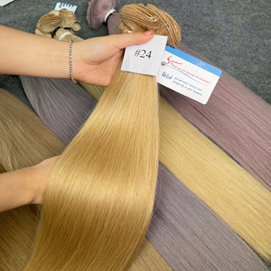 Extensiones de Cabello Humano Vietnamita Natural de Primera Calidad, Estilo de Trama Cosida a Mano, Precio al por Mayor de la Más Alta Calidad, Todos los Colores - Product Image 6