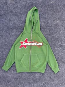 Sweat à capuche zippé personnalisé en molleton épais 500 g/m², écologique, vintage, effet vieilli, coupe oversize, délavé à l'acide, imprimé effet soleil délavé - Product Image 4