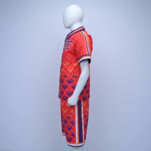 Ensemble de vêtements de sport pour homme avec logo personnalisé, ensemble décontracté en deux pièces, t-shirt et short, couleur unie, respirant, tricoté en polyester/coton, pour l'été - Product Image 4