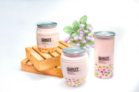 Offre Spéciale – Pot en plastique PET transparent de 420 ml de qualité alimentaire avec couvercle en aluminium, certifié ISO 9001, emballage personnalisé avec logo, idéal pour mangues en conserve et fruits.