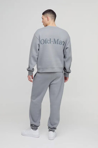 Sweat-shirt à capuche surdimensionné pour homme, tendance hiver 2025, imprimé broderie, 100% coton molletonné, poids lourd, impression de logo personnalisée, OEM - Product Image 2