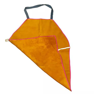 Tablier de soudage sans manches en cuir de vache robuste Tablier de bavoir ignifuge résistant à la chaleur résistant à l'huile Durable - Product Image 6