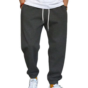 Men's Cotton-Polyester Blend Embroidered <b>Trousers</b> with Elastic Waist Breathable & Quick Dry Lightweight <b>Vintage</b> Design for Work - Product Image 1