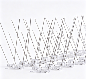 Barreaux anti-oiseaux en acier inoxydable avec base en PC, bande dissuasive pour pigeons, pointes répulsives pour la protection des toits, balcons et bâtiments - Product Image 4