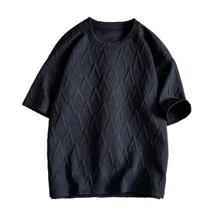 Haute qualité Streetwear surdimensionné manches tombantes poids lourd t-shirt broderie imprimé t-shirt hommes et femmes - Product Image 4