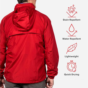 Chaqueta cortavientos de bombardero ligera para hombre, repelente al agua a prueba de viento para viajes de invierno, cierre de cremallera, soporte, patrón de calle alta - Product Image 2