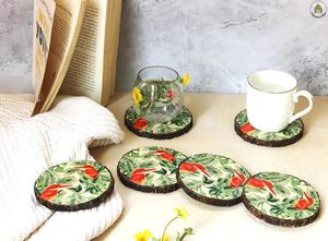 Rustic Wooden Bohemian Style Handcrafted Eco-Friendly Coaster Smooth Surface Customized Design for Decorative Use <b>Cheap</b> Price - Product Image 2