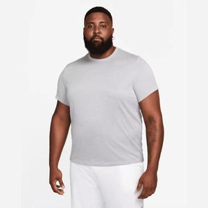 T-shirt de fitness gris dégringolé pour homme XL 100% polyester/coton décontracté coupe standard tour de cou côtelé avec motif imprimé - Product Image 5