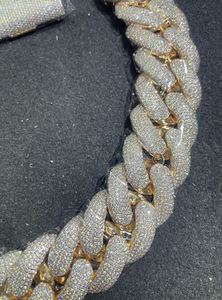 VVS Moissanite 925 Pulsera de plata esterlina 30MM 24 pulgadas Chapado en oro blanco - Product Image 5