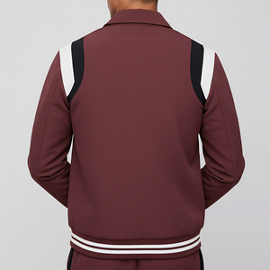 Veste de baseball pour hommes, style hip-hop, sur mesure OEM/ODM, avec panneaux aux manches, en coton et laine, tendance - Product Image 5