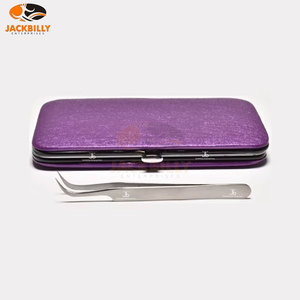 Puntas de fibra de acero inoxidable, pinzas para pestañas, sensación cómoda, volumen, pinzas para pestañas, Caja de aislamiento para juego de extensiones de pestañas - Product Image 1