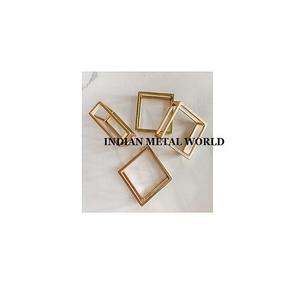 Anillo de servilleta de vajilla de metal hecho a mano Diseño admirable Forma redonda Anillo de servilleta de metal de color dorado a precio atractivo - Product Image 3