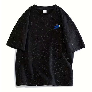 High Quality Men <b>Rhinestone</b> T Shirt Stylish Casual <b>Top</b> Comfortable Short Sleeve Summer Wear - Product Image 1