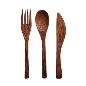 Cuillère et fourchette à dîner en bois de luxe pour ustensiles de cuisine à faible coût couverts en bois de taille personnalisée ensembles de couverts pour la vente en gros - Product Image 4
