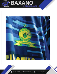 Mamelodi Sundowns Printed Custom Sublimated V-neck Football <b>Shirt</b> Breathable Quick Dry Lightweight <b>Polyester</b> Team Sportswear - Product Image 6