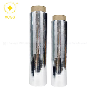 Rotolo di tessuto metallico con superficie lucida isolante permeabile al vapore per isolamento termico elettrico - Product Image 2