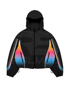 Chándal Cortavientos de Nailon 100% con Chaqueta con Capucha y Pantalones, Diseño de Arcoíris por Sublimación, Impresión Digital - Product Image 6