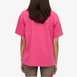 Camiseta de Verano para Mujer, Roja, Holgada, 100% Algodón, Cuello Redondo, Manga Corta, Estilo Urbano, Secado Rápido y Transpirable - Product Image 6