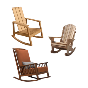 Mecedoras de teca de madera modernas de nuevo diseño, muebles de exterior originales de Indonesia - Product Image 6