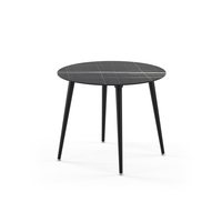 Table d'extérieur minimaliste en marbre Lamax 90 cm avec structure métallique durable