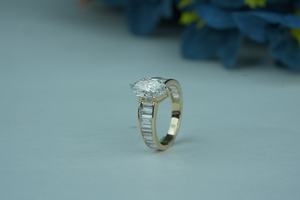 Premium Lab Grown Diamond Moissanite Ring Marquise Cut 3.36 Carat VS1 Clarté IGI SGL Certified Gold Rose Gold Silver Supplier - Product Image 6