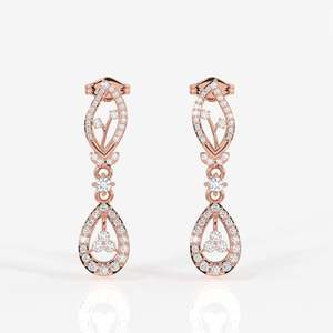 Lumia Lab-Grown Diamond Wedding Earrings with 14K Gold Elegant Diamond Jewelry - Product Image 5