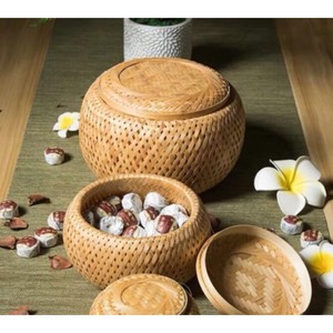 Bol en rotin de taille personnalisée Bol en rotin fait à la main disponible pour les restaurants cafés hôtels et présentation des aliments - Product Image 2
