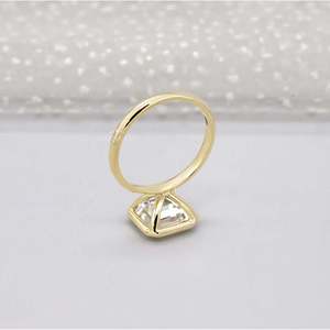 IGI Certified Asscher Cut Bezel Engagement <b>Ring</b> with Solitaire Premium <b>Diamond</b> <b>Rings</b> - Product Image 5