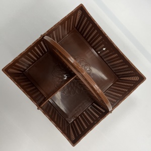 Durable PP <b>Plastic</b> Storage <b>Basket</b> <b>Handle</b> 3 Compartments Adjustable Design Convenient for Kitchen Use OEM ODM for Global Market - Product Image 5