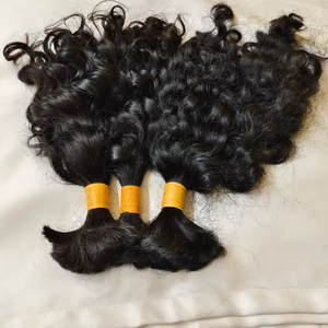 Meilleure Qualité Indien Remy Vierge Tressage Machine Humaine Double Trame Bundles Lâche Vague Profonde Style Exportations Jerry Principaux Fournisseurs - Product Image 1