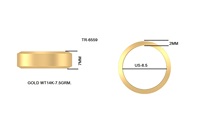Bagues minimalistes empilables en or pur 14k 18k de 2 mm pour femmes et hommes, anneaux fins et lisses, bijoux en or pur haut de gamme GEMFORTE INC