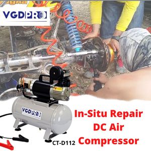 24V High Efficiency Weatherproof Long Duty Cycle DC Oil Less Professional Powerful Truck <b>Air</b> Compressor <b>Pump</b> with 12 Liter tank - Product Image 3